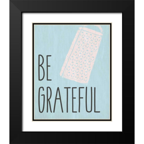Be Grateful Black Modern Wood Framed Art Print with Double Matting by Allen, Kimberly