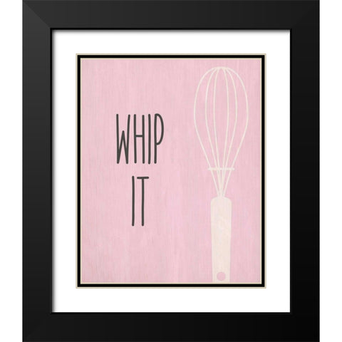 Whip It Black Modern Wood Framed Art Print with Double Matting by Allen, Kimberly