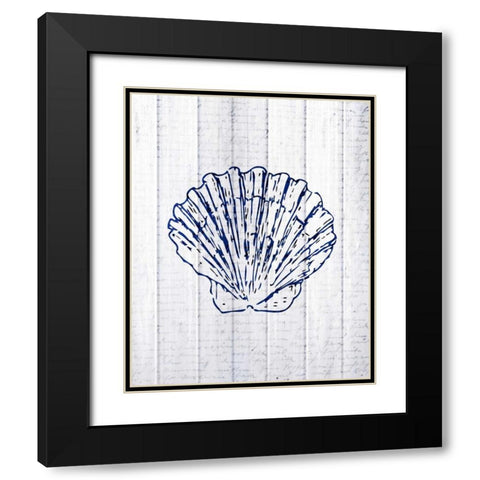 Seaside Wood 1 Black Modern Wood Framed Art Print with Double Matting by Allen, Kimberly