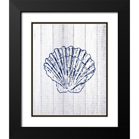 Seaside Wood 1 Black Modern Wood Framed Art Print with Double Matting by Allen, Kimberly