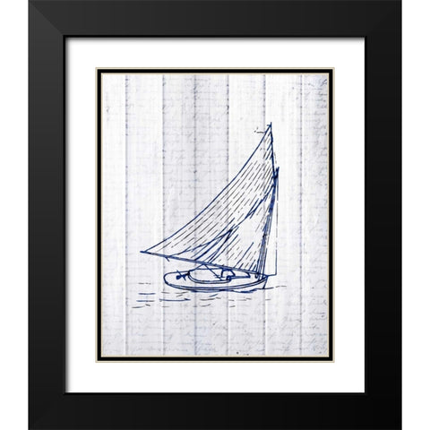 Seaside Wood 3 Black Modern Wood Framed Art Print with Double Matting by Allen, Kimberly