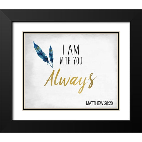 I am With You Black Modern Wood Framed Art Print with Double Matting by Allen, Kimberly