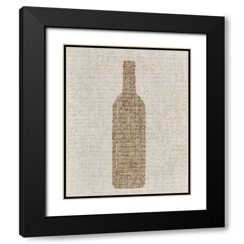 Linen Wine 2 Black Modern Wood Framed Art Print with Double Matting by Allen, Kimberly