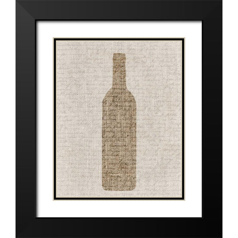 Linen Wine 2 Black Modern Wood Framed Art Print with Double Matting by Allen, Kimberly