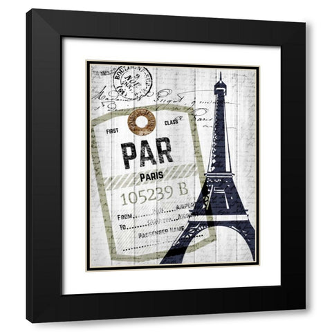 Lets Travel 1 Black Modern Wood Framed Art Print with Double Matting by Allen, Kimberly