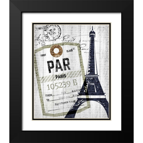 Lets Travel 1 Black Modern Wood Framed Art Print with Double Matting by Allen, Kimberly