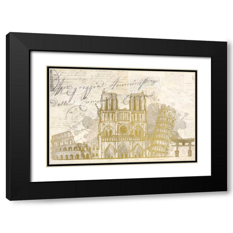 Bucket List Black Modern Wood Framed Art Print with Double Matting by Allen, Kimberly