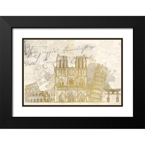 Bucket List Black Modern Wood Framed Art Print with Double Matting by Allen, Kimberly