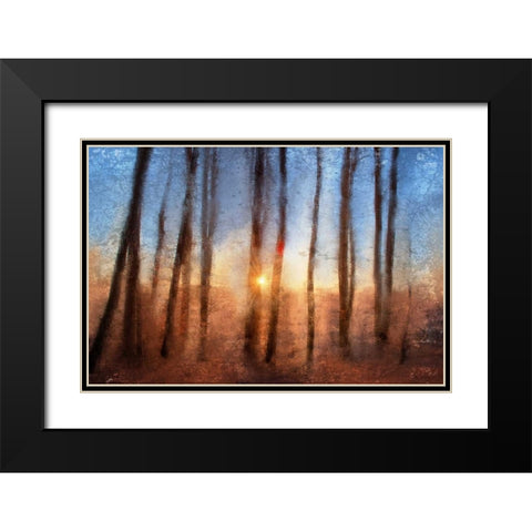 Sunset Black Modern Wood Framed Art Print with Double Matting by Allen, Kimberly