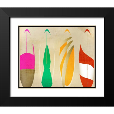 Going Surfing Black Modern Wood Framed Art Print with Double Matting by Allen, Kimberly