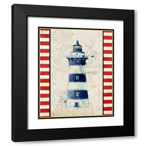 Postcards from the Sea 1 Black Modern Wood Framed Art Print with Double Matting by Allen, Kimberly