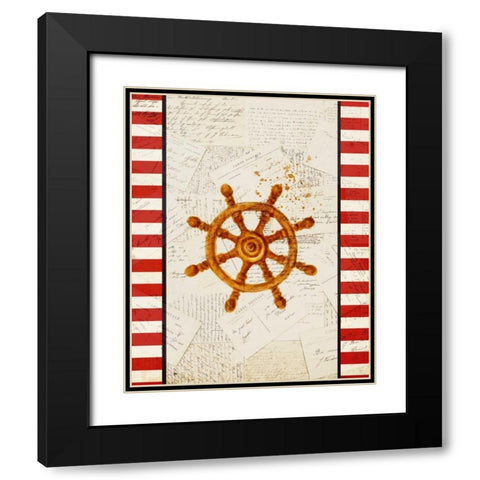 Postcards from the Sea 4 Black Modern Wood Framed Art Print with Double Matting by Allen, Kimberly