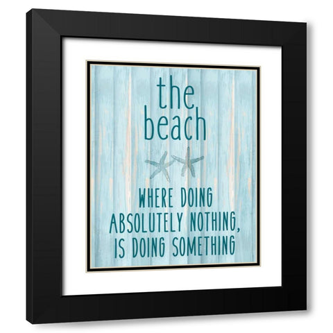 The Beach Black Modern Wood Framed Art Print with Double Matting by Allen, Kimberly
