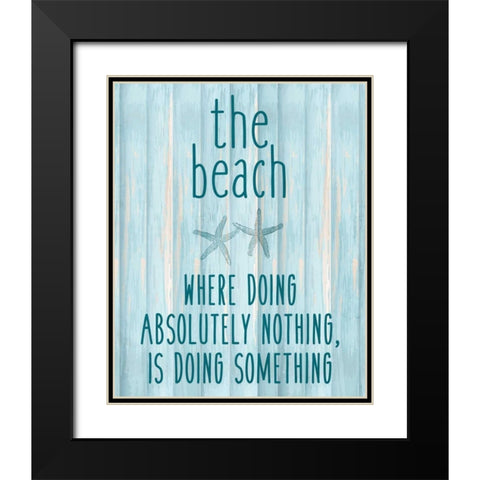 The Beach Black Modern Wood Framed Art Print with Double Matting by Allen, Kimberly
