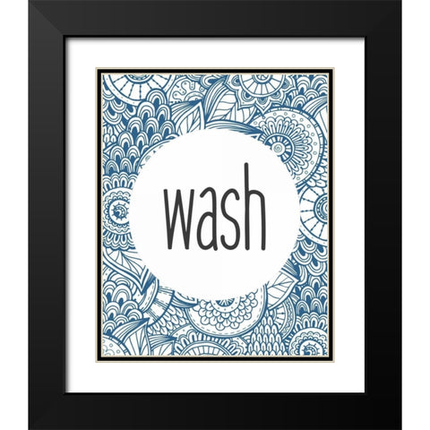 Wash 1 Black Modern Wood Framed Art Print with Double Matting by Allen, Kimberly