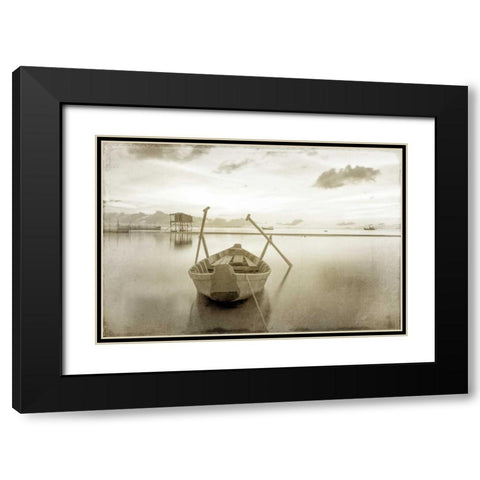 Sunrise on the Lake Black Modern Wood Framed Art Print with Double Matting by Allen, Kimberly