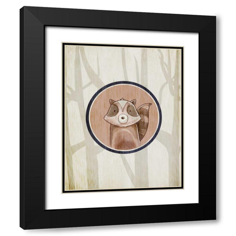 Forest Animals 1 Black Modern Wood Framed Art Print with Double Matting by Allen, Kimberly