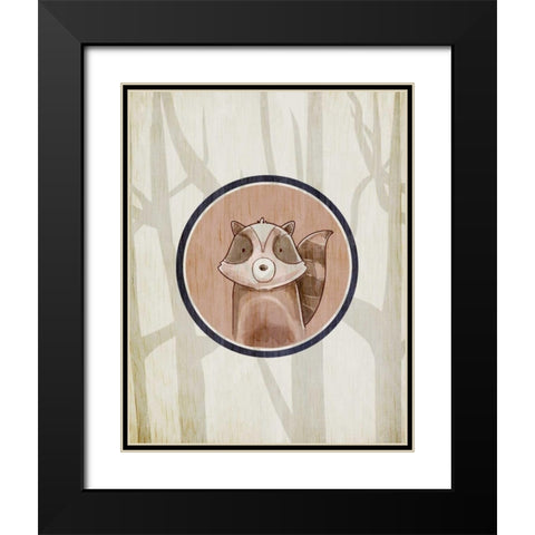 Forest Animals 1 Black Modern Wood Framed Art Print with Double Matting by Allen, Kimberly