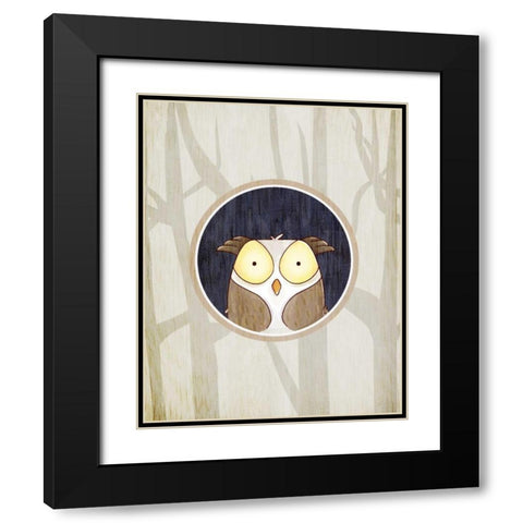 Forest Animals 2 Black Modern Wood Framed Art Print with Double Matting by Allen, Kimberly