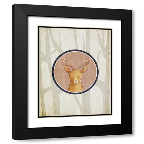 Forest Animals 3 Black Modern Wood Framed Art Print with Double Matting by Allen, Kimberly