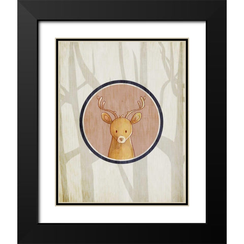 Forest Animals 3 Black Modern Wood Framed Art Print with Double Matting by Allen, Kimberly