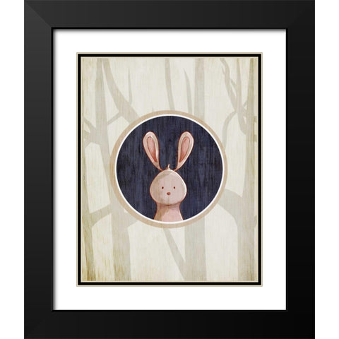 Forest Animals 4 Black Modern Wood Framed Art Print with Double Matting by Allen, Kimberly
