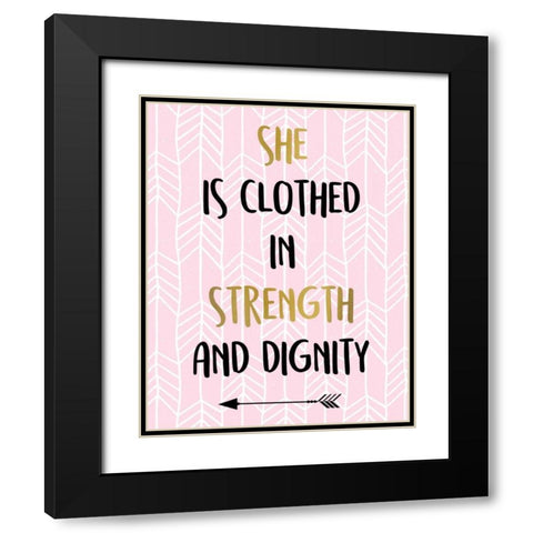 She Is Clothed Black Modern Wood Framed Art Print with Double Matting by Allen, Kimberly