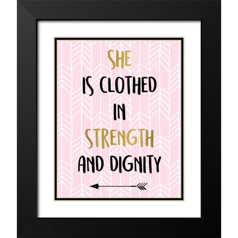 She Is Clothed Black Modern Wood Framed Art Print with Double Matting by Allen, Kimberly