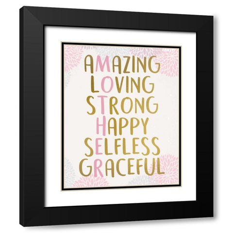 Amazing Mother Black Modern Wood Framed Art Print with Double Matting by Allen, Kimberly