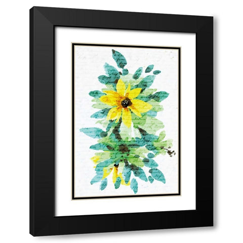 Watercolor Floral 1 Black Modern Wood Framed Art Print with Double Matting by Allen, Kimberly