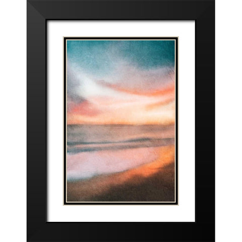 Sunset at the Beach Black Modern Wood Framed Art Print with Double Matting by Allen, Kimberly