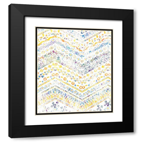 Ethnic Watercolor Black Modern Wood Framed Art Print with Double Matting by Allen, Kimberly