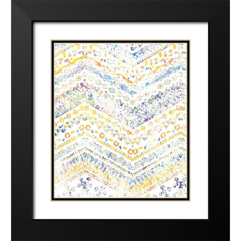 Ethnic Watercolor Black Modern Wood Framed Art Print with Double Matting by Allen, Kimberly