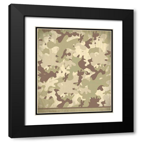 Camo Black Modern Wood Framed Art Print with Double Matting by Allen, Kimberly