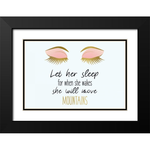 Let her Sleep Black Modern Wood Framed Art Print with Double Matting by Allen, Kimberly