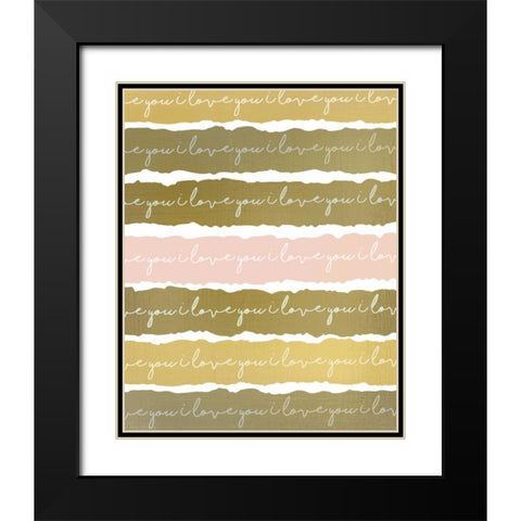 Infinite I Love Yous Black Modern Wood Framed Art Print with Double Matting by Allen, Kimberly