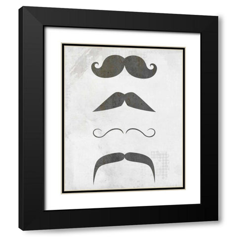 Mustache 1 Black Modern Wood Framed Art Print with Double Matting by Allen, Kimberly