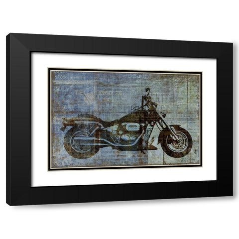 Lets Ride Black Modern Wood Framed Art Print with Double Matting by Kimberly, Allen