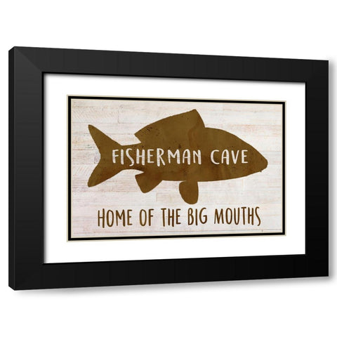 Fisherman Cave Black Modern Wood Framed Art Print with Double Matting by Kimberly, Allen
