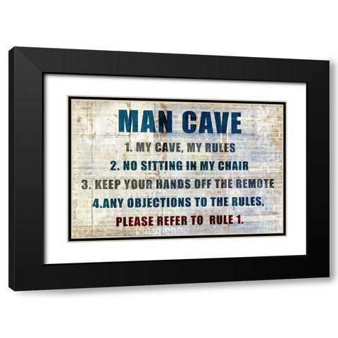 My Rules Black Modern Wood Framed Art Print with Double Matting by Kimberly, Allen
