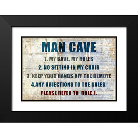 My Rules Black Modern Wood Framed Art Print with Double Matting by Kimberly, Allen