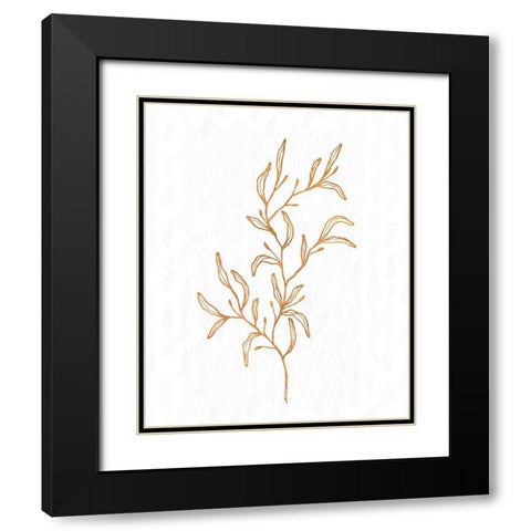 Copper Botanical 2 Black Modern Wood Framed Art Print with Double Matting by Kimberly, Allen