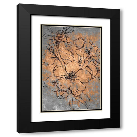 Blossoms Black Modern Wood Framed Art Print with Double Matting by Kimberly, Allen