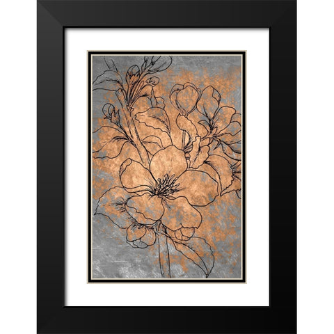 Blossoms Black Modern Wood Framed Art Print with Double Matting by Kimberly, Allen