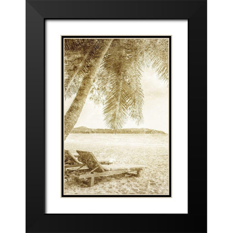 A Day at the Beach 1 Black Modern Wood Framed Art Print with Double Matting by Kimberly, Allen