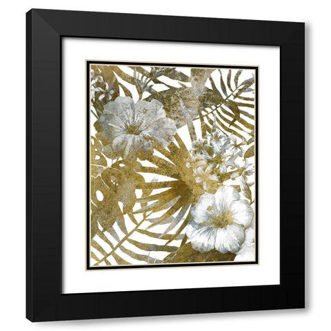 Tropic Bloom 1 Black Modern Wood Framed Art Print with Double Matting by Kimberly, Allen