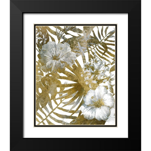 Tropic Bloom 1 Black Modern Wood Framed Art Print with Double Matting by Kimberly, Allen