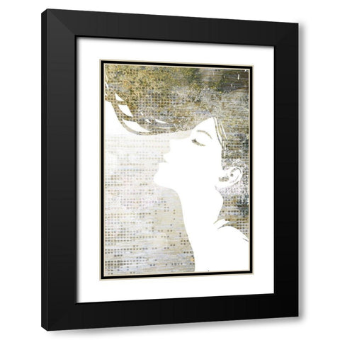 Golden Dreams 1 Black Modern Wood Framed Art Print with Double Matting by Kimberly, Allen