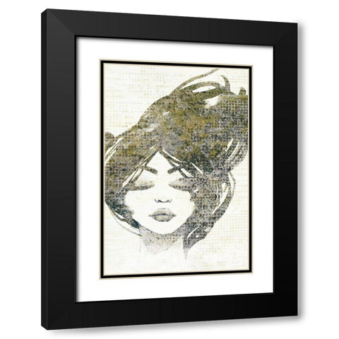 Golden Dreams 2 Black Modern Wood Framed Art Print with Double Matting by Kimberly, Allen