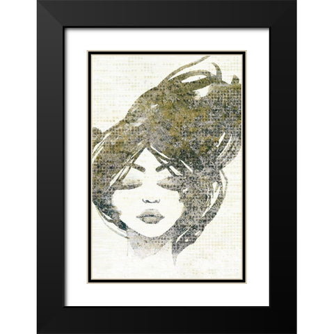Golden Dreams 2 Black Modern Wood Framed Art Print with Double Matting by Kimberly, Allen